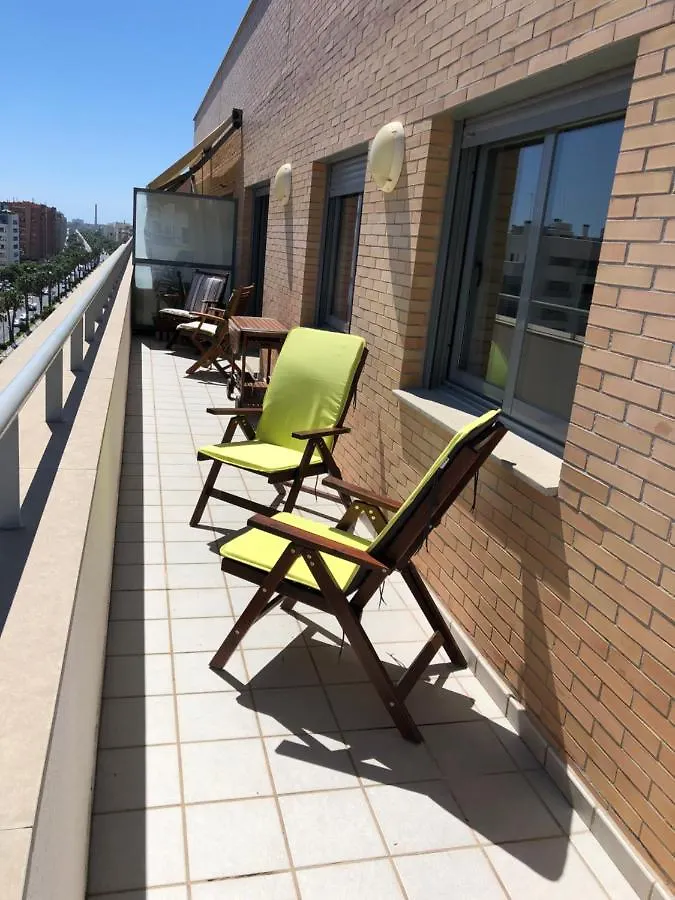 Atico Mirador Paseo Antonio Banderas primera linea de playa y piscina Málaga 0*,  España